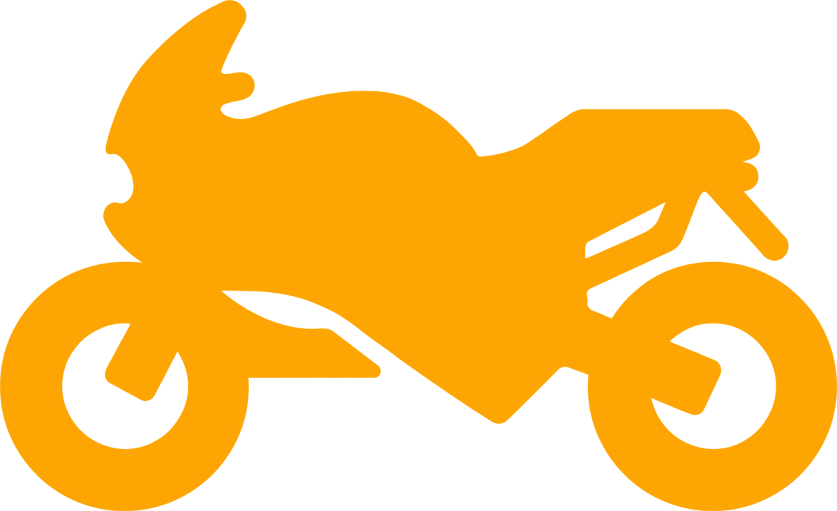 Piktogramm eines Motorrads mit Ortungspunkt