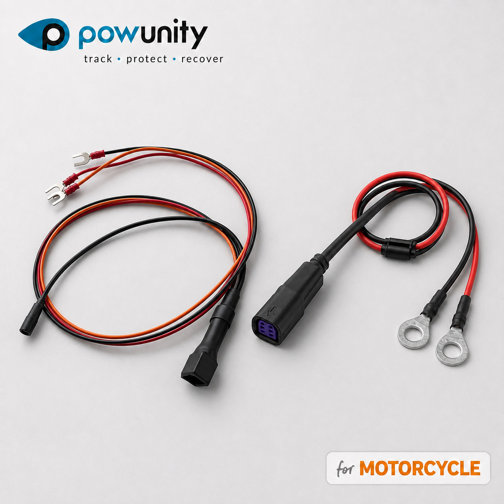 Motorcykel reservanslutningskabel (+/-) med reläanslutning