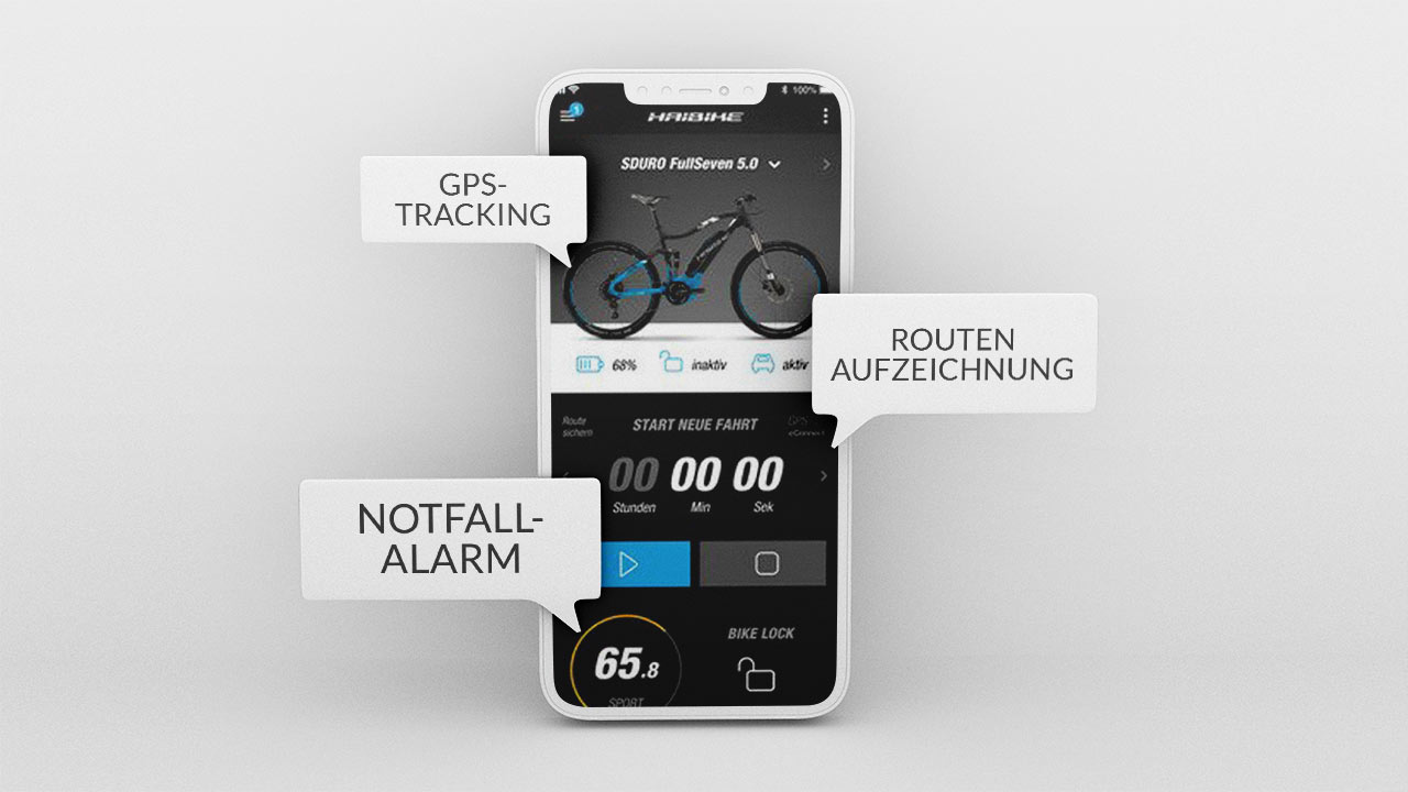 Mit der eConnect-App von Haibike wird dein Smartphone zur Kommandozentrale für Fahrten mit deinem E-Bike.